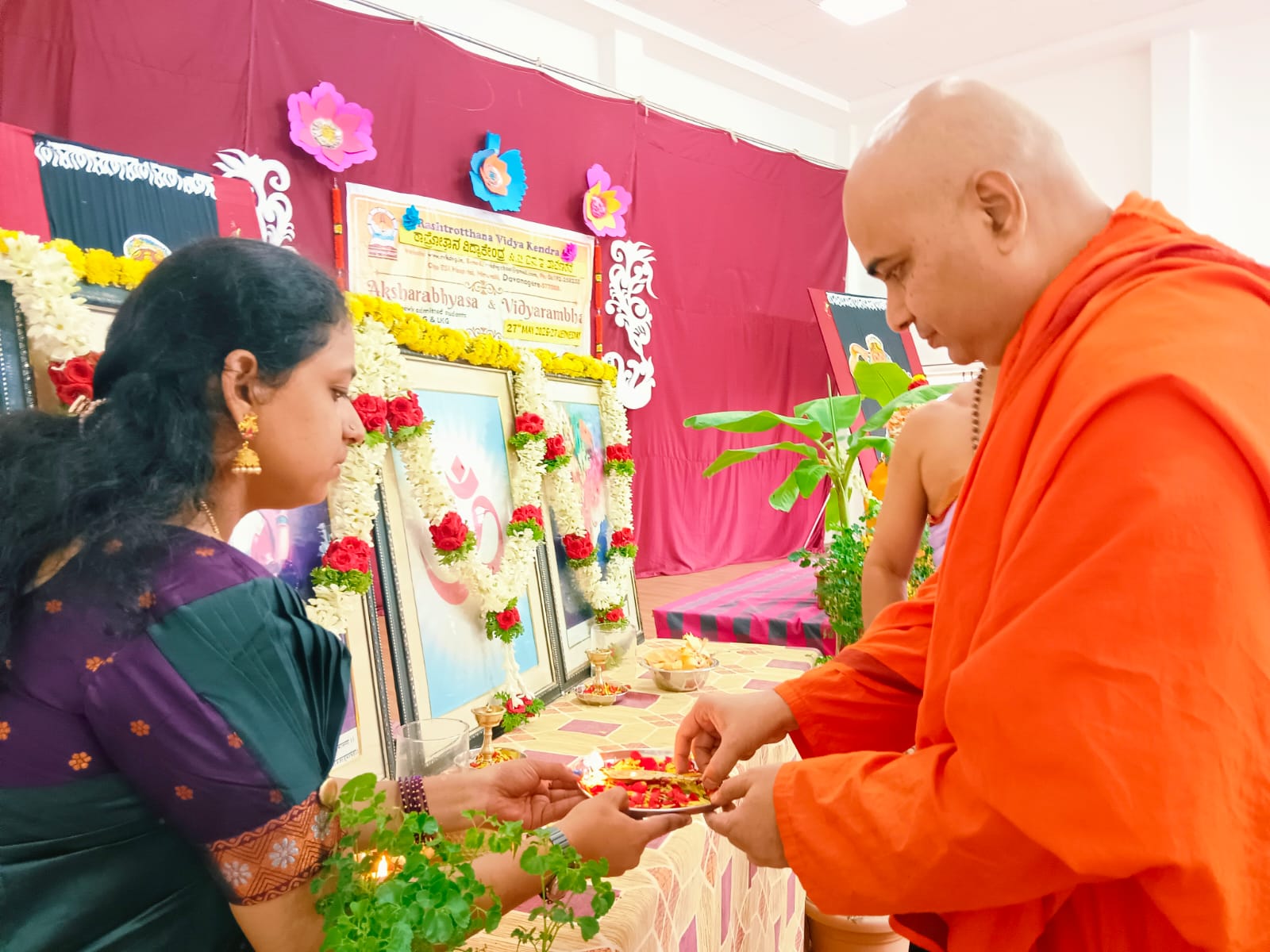 Aksharabhyasa and Vidyarambha at RVK - Davanagere (11)