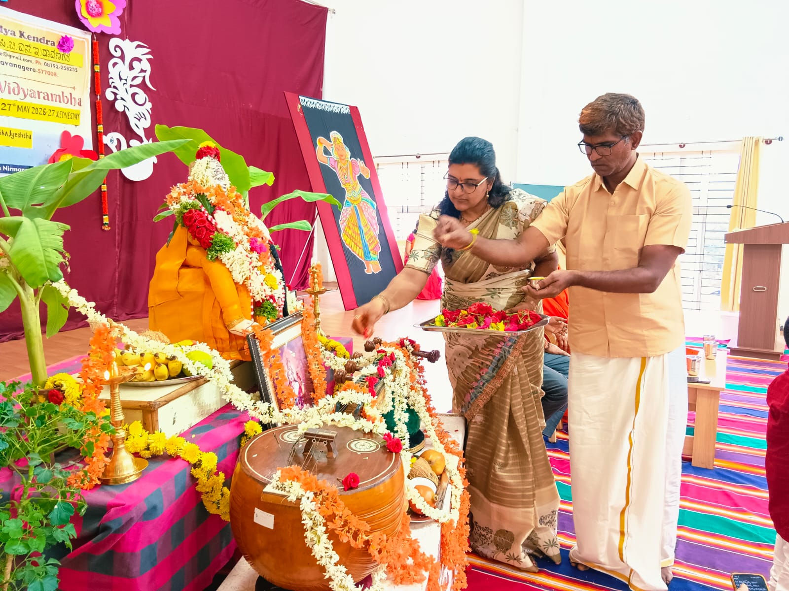 Aksharabhyasa and Vidyarambha at RVK - Davanagere (19)
