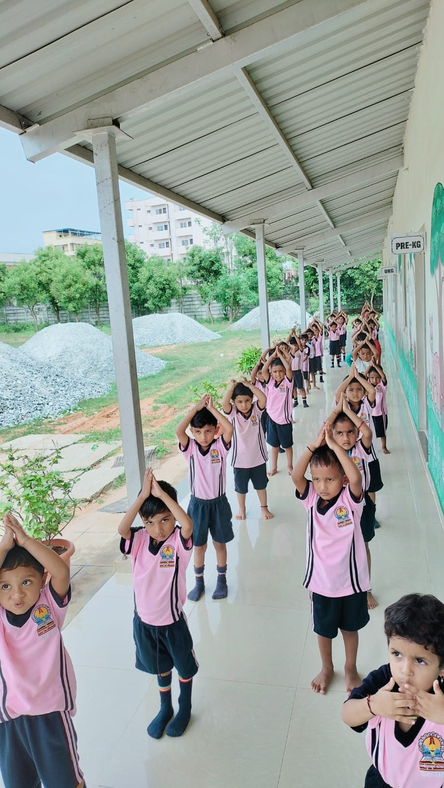 RVK – Davangere students of Grade 1 to 4 Observes 12th International Yoga Day (4)