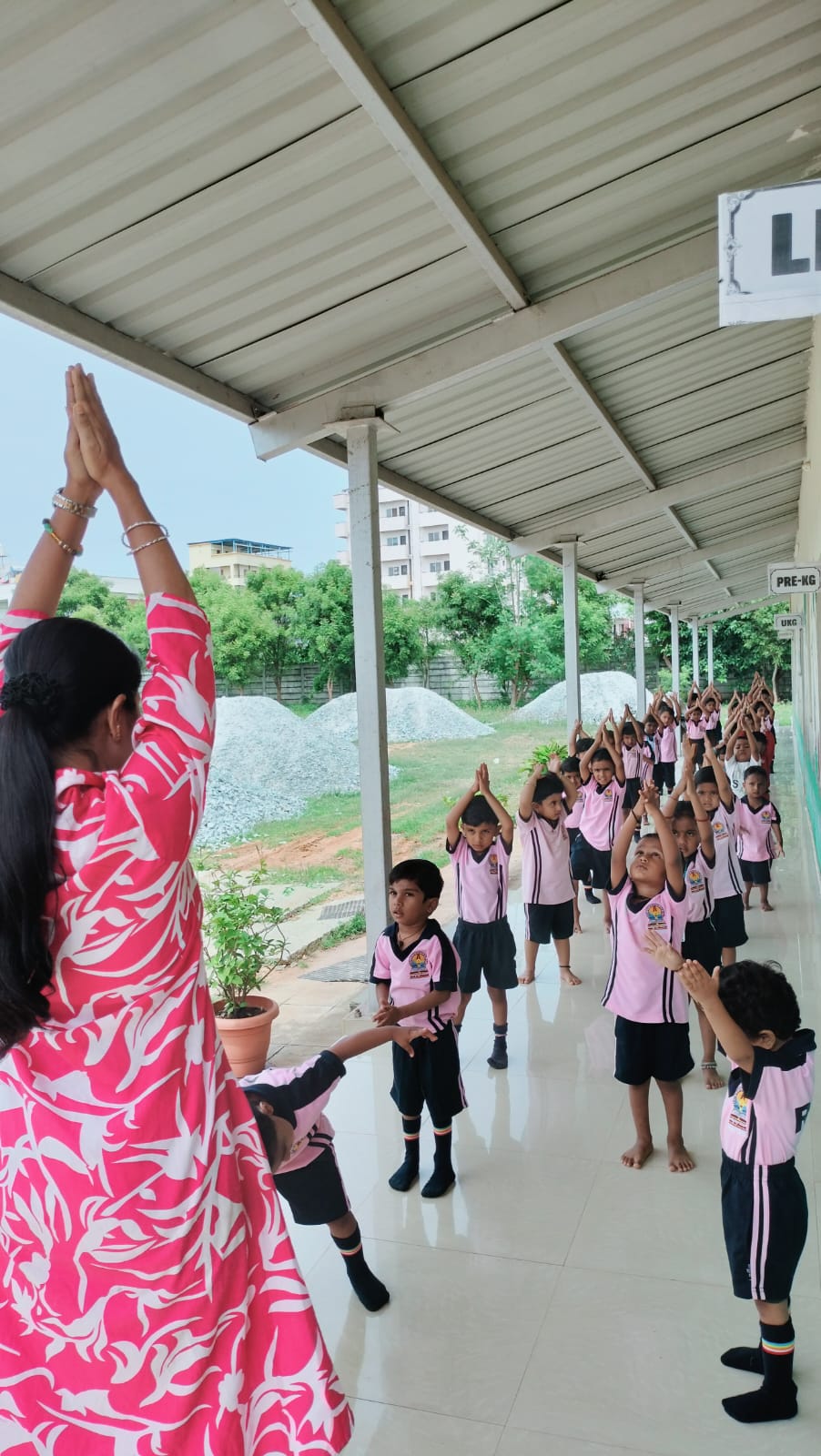 RVK – Davangere students of Grade 1 to 4 Observes 12th International Yoga Day (5)