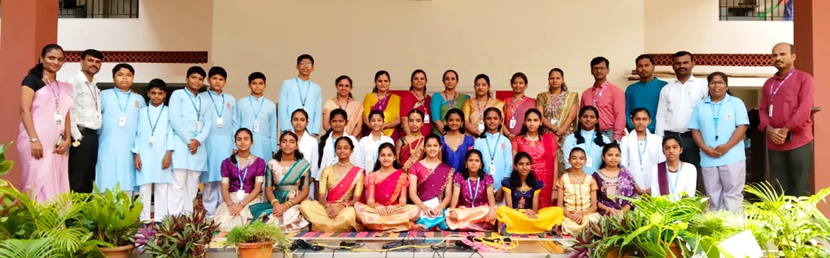 Sanskrit Week Vikram Sarabhai Jayanti and National Librarians Day Celebrated at RVK - Davangere 4-150kb